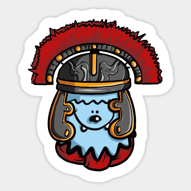 The Centurion Bald Yeti Sticker by The Bald Yeti